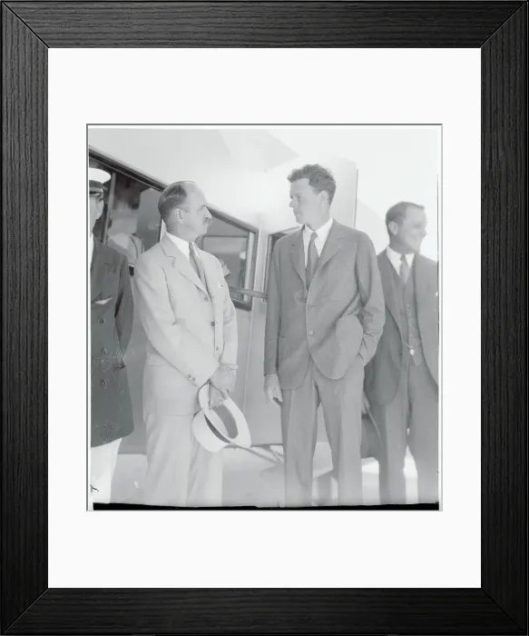 Framed Print : Portrait of Glenn Curtiss with Charles Lindbergh Framed Print : Portrait of Glenn Curtiss with Charles Lindbergh