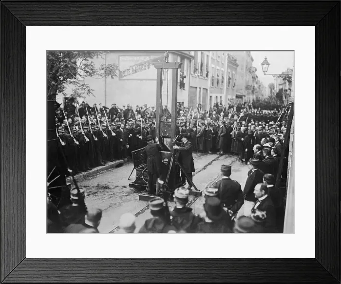 Framed Print : Execution By Guillotine Taking Place Framed Print : Execution By Guillotine Taking Place