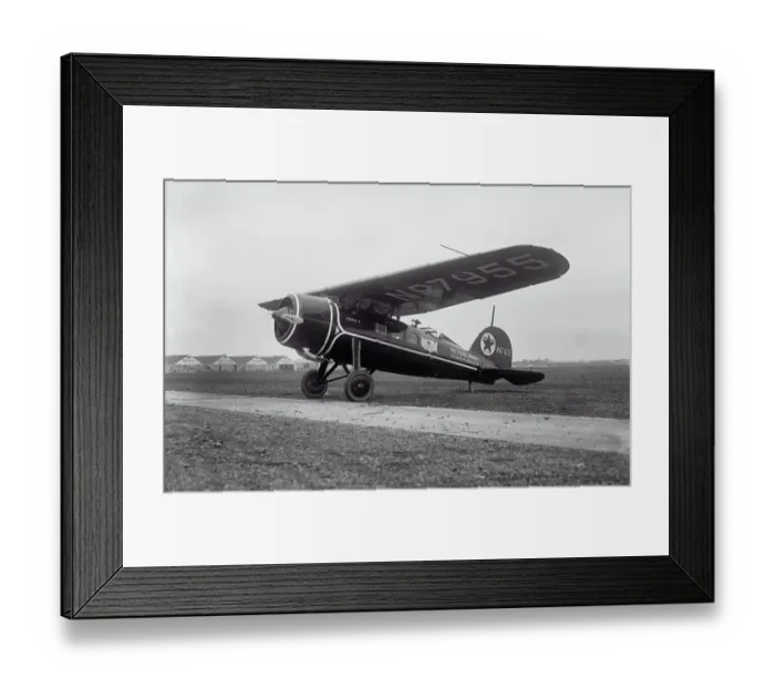 Framed Print : Portrait of Lindbergh in Plane Framed Print : Portrait of Lindbergh in Plane