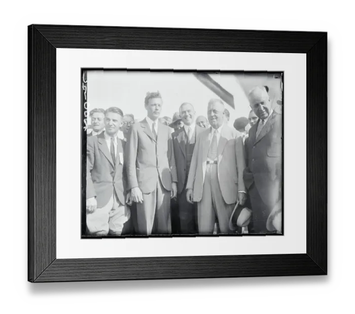 Framed Print : Portrait of Charles Lindbergh with Dr. Hugo Eckener Framed Print : Portrait of Charles Lindbergh with Dr. Hugo Eckener