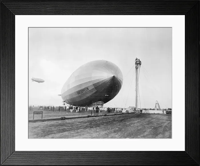 Framed Print : The Graf Zeppelin After Round-the-World Flight