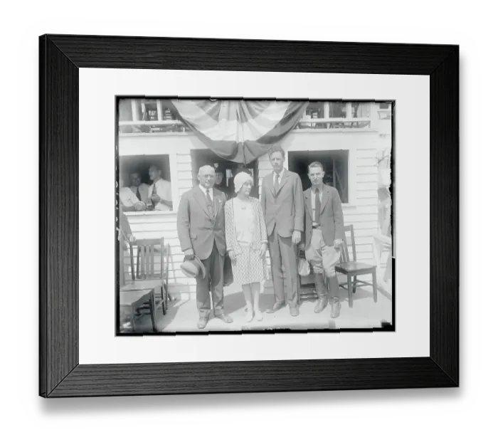 Framed Print : Portrait of Mrs. and Col. Lindbergh and Others Framed Print : Portrait of Mrs. and Col. Lindbergh and Others