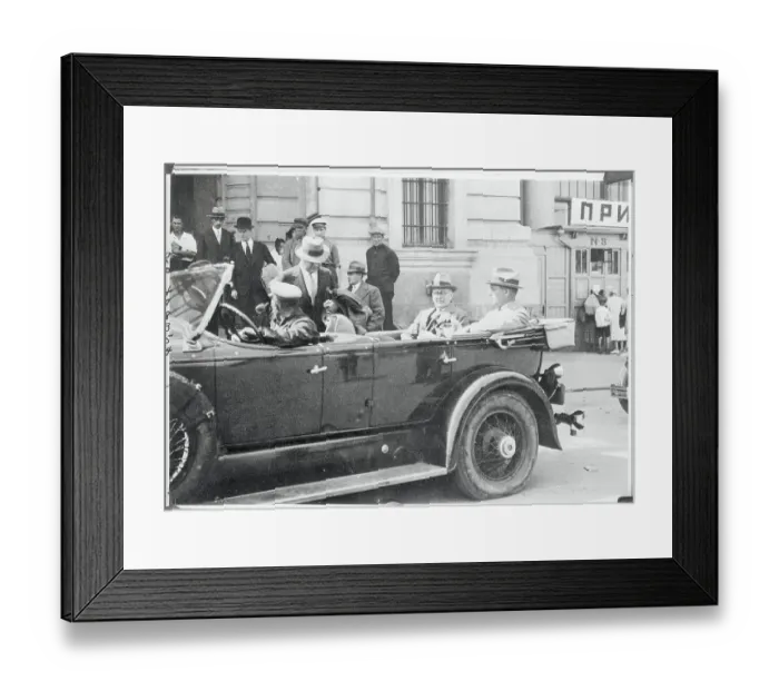 Framed Print : Mr. Sorensen and Mr. Wokelmann of Ford Arriving in Moscow Framed Print : Mr. Sorensen and Mr. Wokelmann of Ford Arriving in Moscow