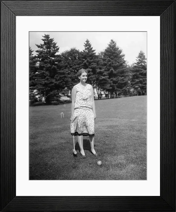 Framed Print : Barbara Hutton Playing Croquet Framed Print : Barbara Hutton Playing Croquet