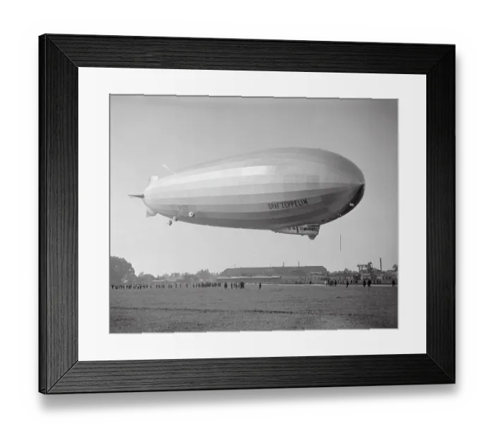 Framed Print : Crowd Cheering for the Graf Zeppelin Return Framed Print : Crowd Cheering for the Graf Zeppelin Return