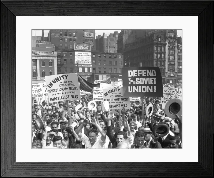 Framed Print : General View of Communists Celebrating Framed Print : General View of Communists Celebrating