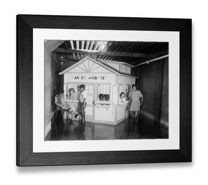 Framed Print : Crippled Children Eating Ice Cream House Framed Print : Crippled Children Eating Ice Cream House
