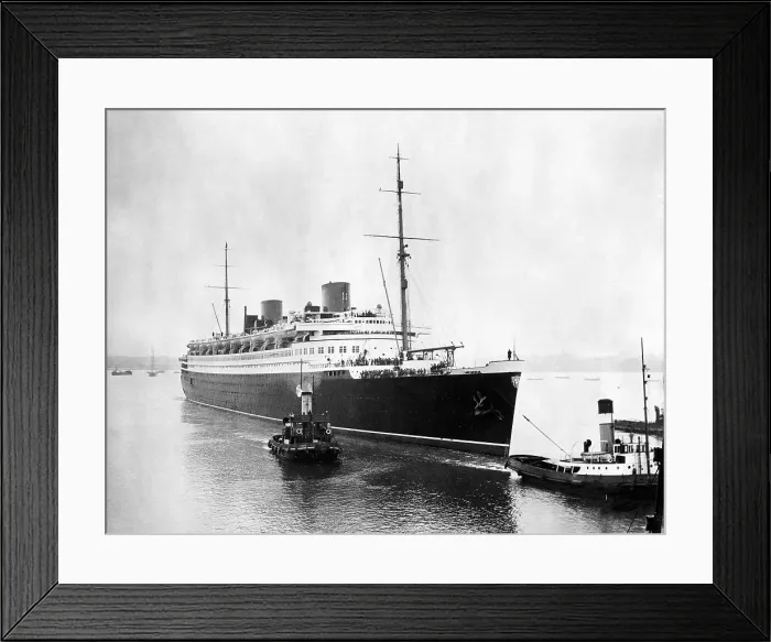 Framed Print : The Ss Bremen In Drydock Framed Print : The Ss Bremen In Drydock