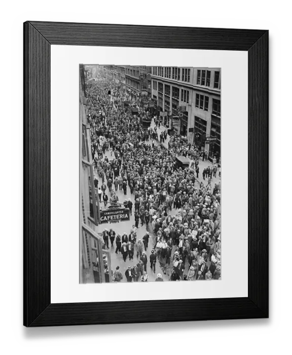 Framed Print : Strikers Gathering on a Street Framed Print : Strikers Gathering on a Street