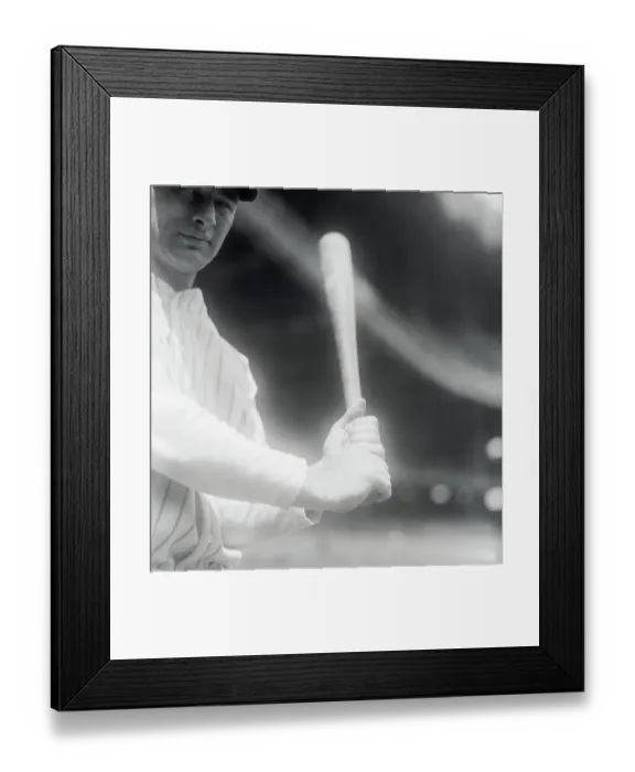 Framed Print : Lou Gehrig Demonstrating his Batting Grip Framed Print : Lou Gehrig Demonstrating his Batting Grip