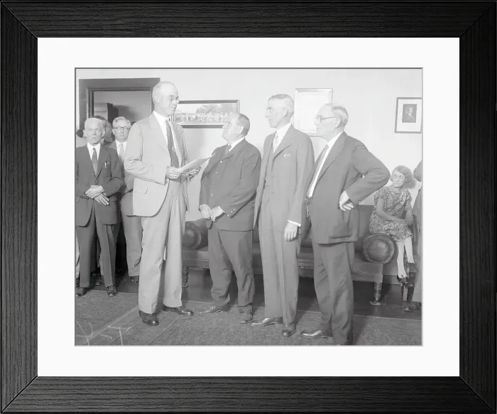 Framed Print : Charles Rhoads Receiving New Position as Commissioner Framed Print : Charles Rhoads Receiving New Position as Commissioner
