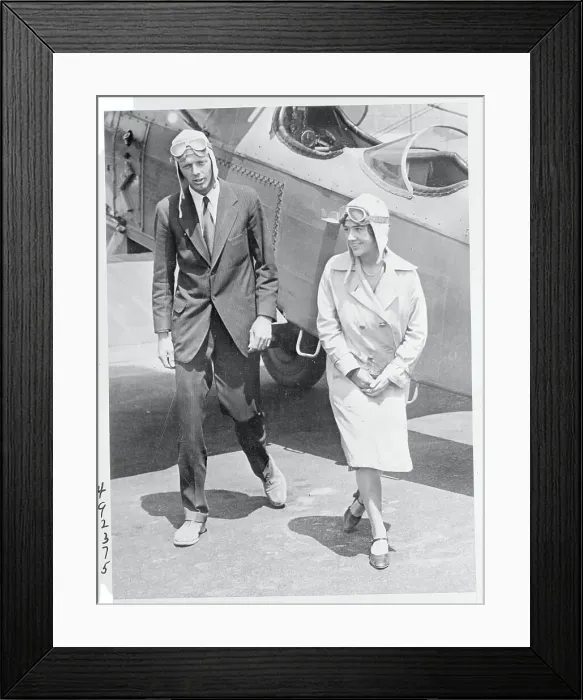 Framed Print : Portrait of Charles Lindbergh with His Wife Anne Framed Print : Portrait of Charles Lindbergh with His Wife Anne