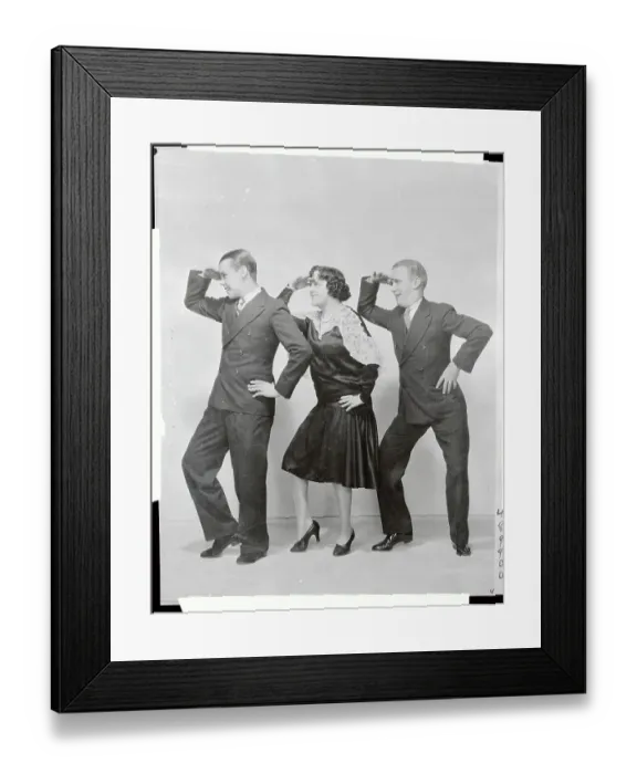 Framed Print : Pat Rooney Posing with Mother and Father Framed Print : Pat Rooney Posing with Mother and Father