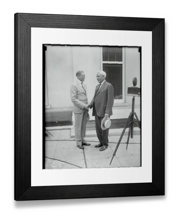 Framed Print : Charles McNary Shaking Hands with Gilbert Haugen Framed Print : Charles McNary Shaking Hands with Gilbert Haugen