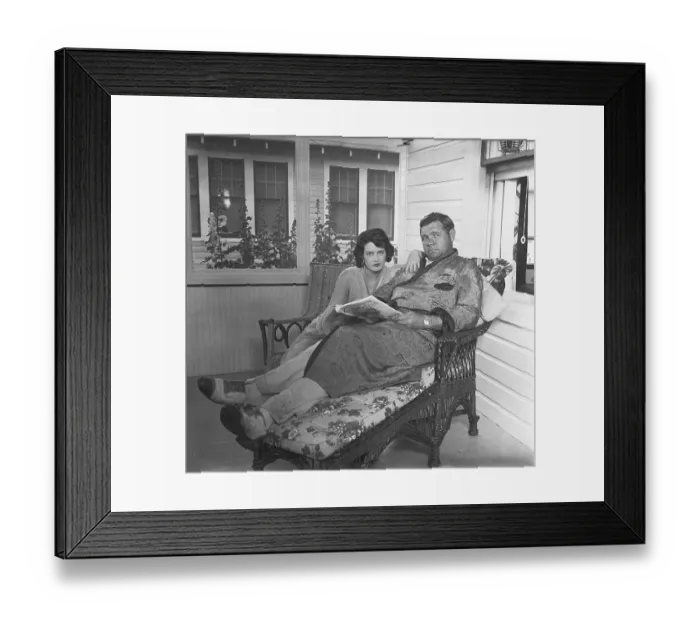 Framed Print : Babe Ruth and Wife Framed Print : Babe Ruth and Wife