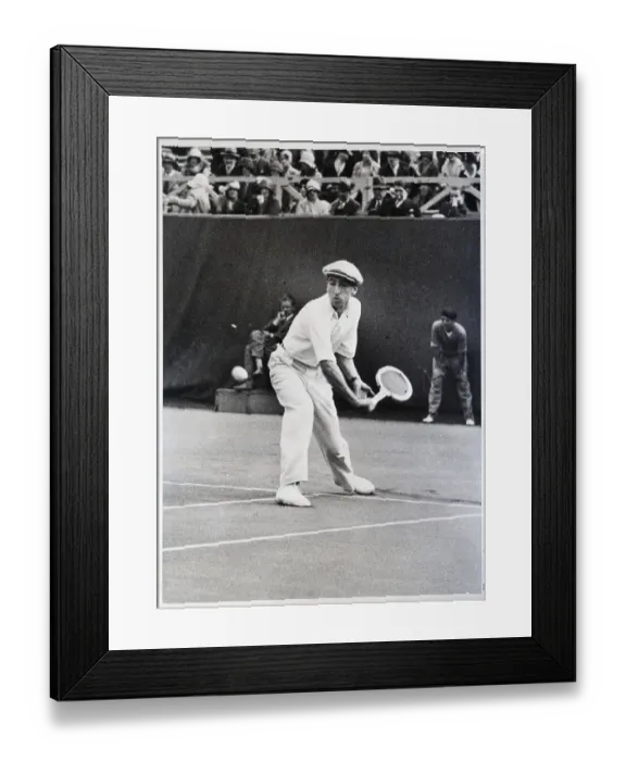 Framed Print : Rene La Coste Playing at French Finals Framed Print : Rene La Coste Playing at French Finals