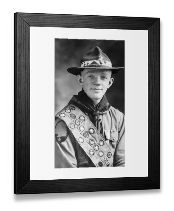 Framed Print : Portrait of a Boy Scout Framed Print : Portrait of a Boy Scout