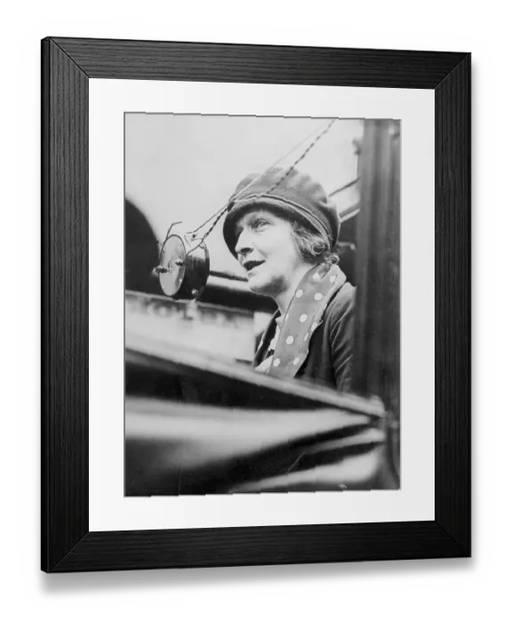 Framed Print : Lady Nancy Astor Speaking into a Microphone Framed Print : Lady Nancy Astor Speaking into a Microphone
