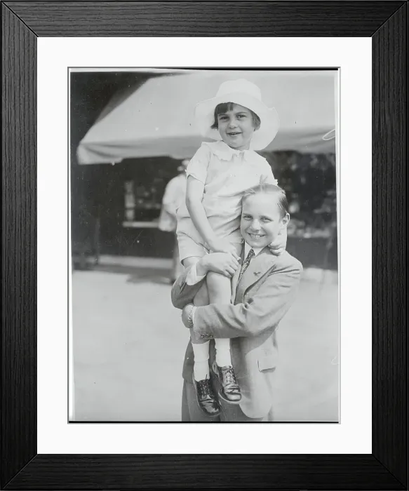 Framed Print : Jackie Coogan Holding His Brother Framed Print : Jackie Coogan Holding His Brother