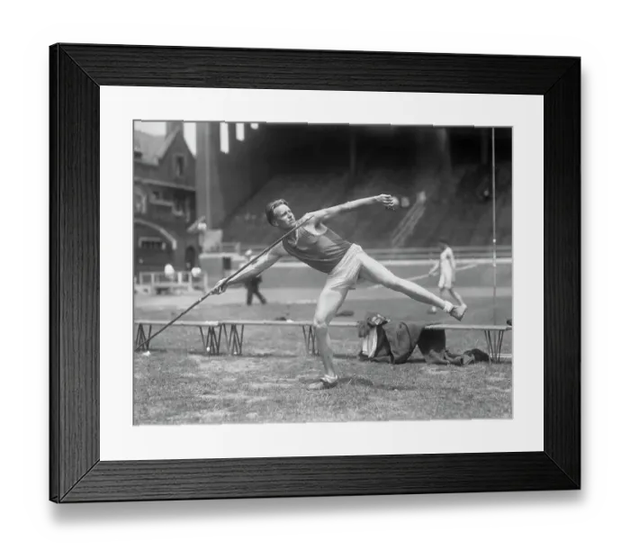 Framed Print : Kenneth Churchill Throwing Javelin Framed Print : Kenneth Churchill Throwing Javelin