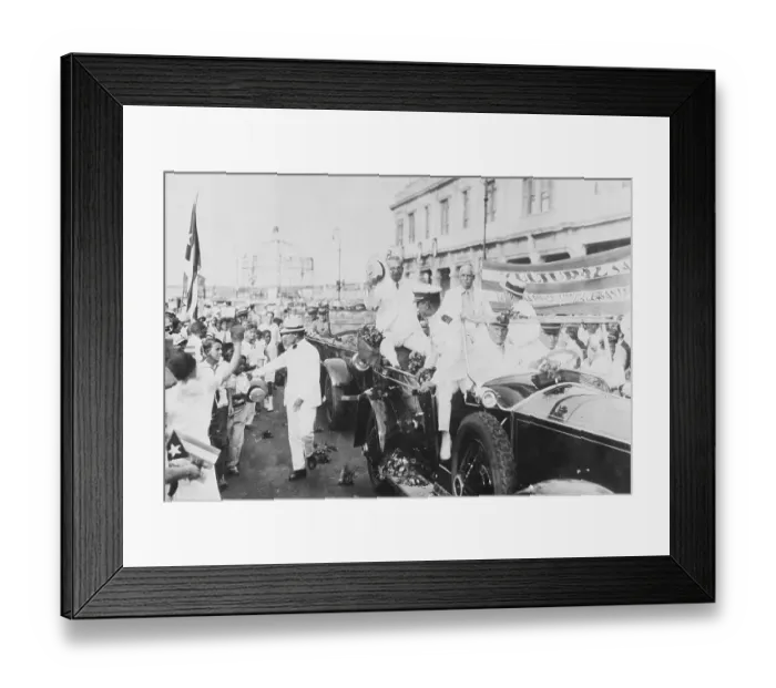 Framed Print : Machado Rides In Car / Inaug. Parade / Cuba Framed Print : Machado Rides In Car / Inaug. Parade / Cuba
