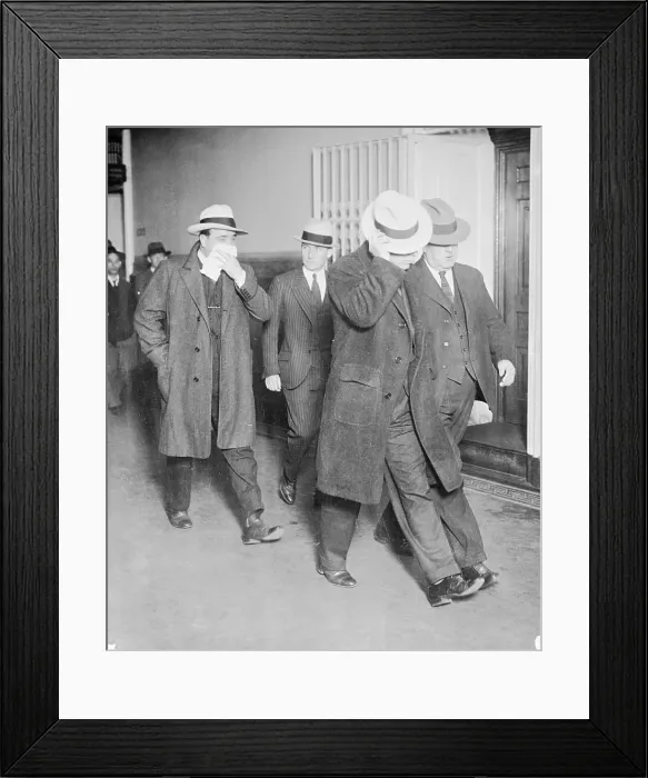 Framed Print : Gangster Al Capone Escorted to Jail