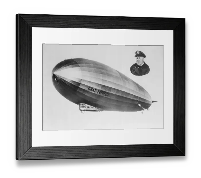 Framed Print : Airship Graf Zeppelin and Captain Hugo Eckener Framed Print : Airship Graf Zeppelin and Captain Hugo Eckener