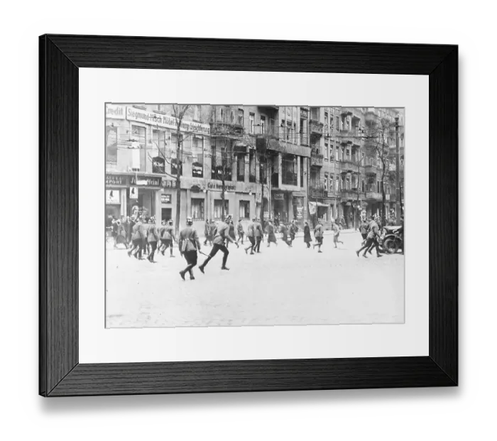 Framed Print : View of a May Day Unrest in Streets Framed Print : View of a May Day Unrest in Streets