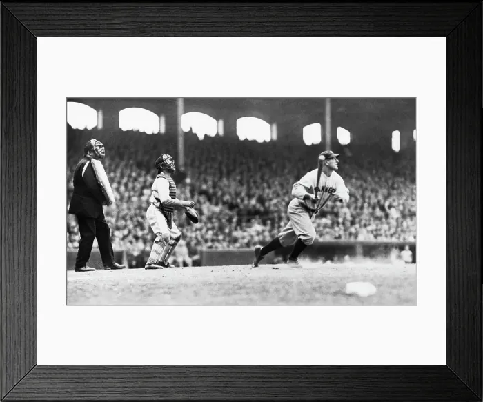 Framed Print : Lou Gehrig Completing Swing Framed Print : Lou Gehrig Completing Swing