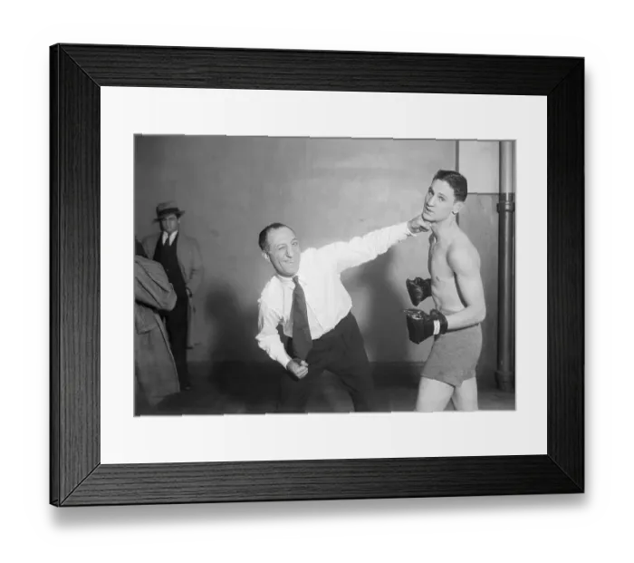 Framed Print : Abe Attell Showing Marty Goldman a Punch Framed Print : Abe Attell Showing Marty Goldman a Punch