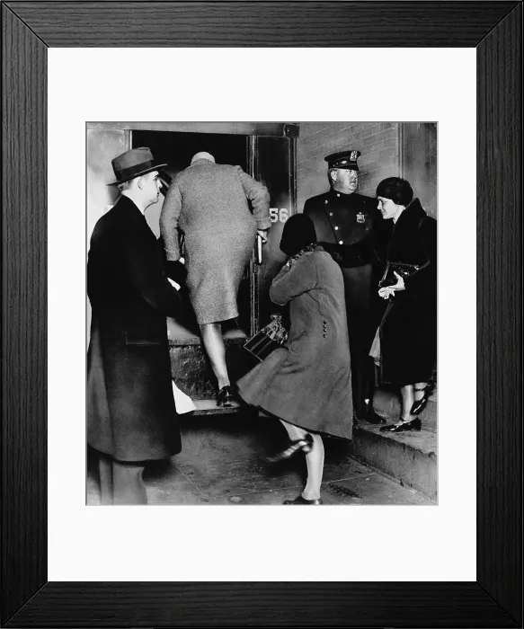 Framed Print : Women Stepping into Patrol Wagon Framed Print : Women Stepping into Patrol Wagon