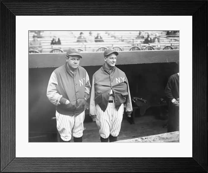 Framed Print : Portrait of Babe Ruth and Lou Gehrig Framed Print : Portrait of Babe Ruth and Lou Gehrig