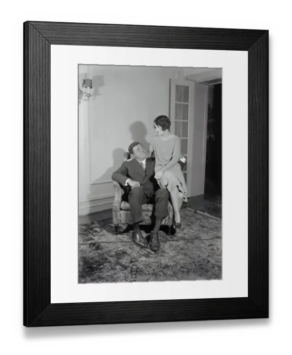 Framed Print : Babe Ruth with Wife Framed Print : Babe Ruth with Wife