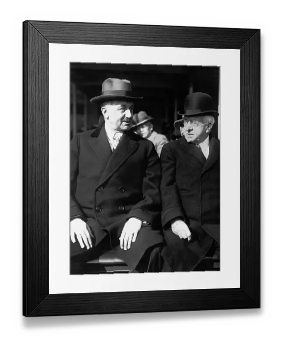 Framed Print : Amadeo Peter Giannini Talking with P.C. Hale