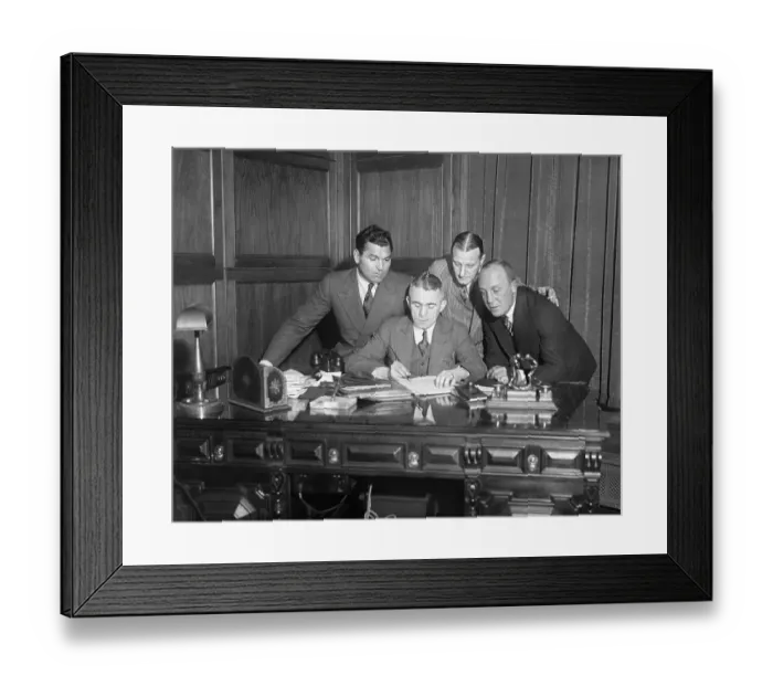 Framed Print : Max Schmeling, Jack Dempsey, Others;Signin