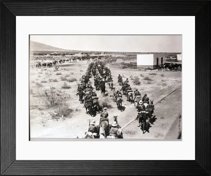 Framed Print : Mexican Cavalry Advancing