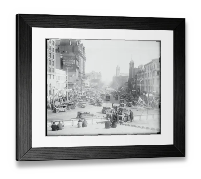 Framed Print : City Preparing for Inaugural Parade Framed Print : City Preparing for Inaugural Parade