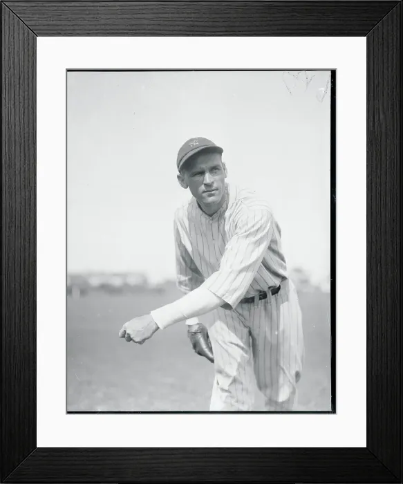Framed Print : Portrait of NY Yankee Ed Wells Framed Print : Portrait of NY Yankee Ed Wells
