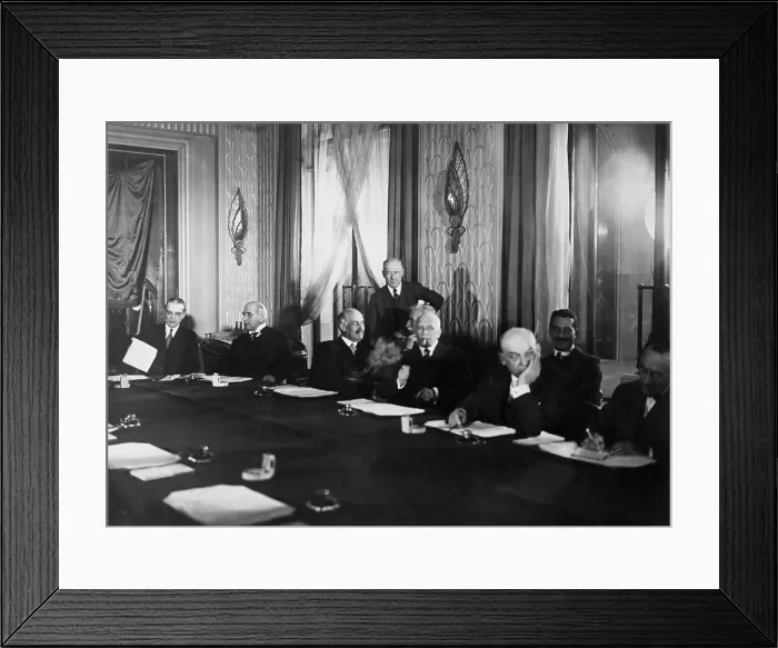 Framed Print : Owen D. Young, J.P. Morgan, Sir Josiah Stamp, Thomas Larmont, Lord Revelstoke Meeting Framed Print : Owen D. Young, J.P. Morgan, Sir Josiah Stamp, Thomas Larmont, Lord Revelstoke Meeting
