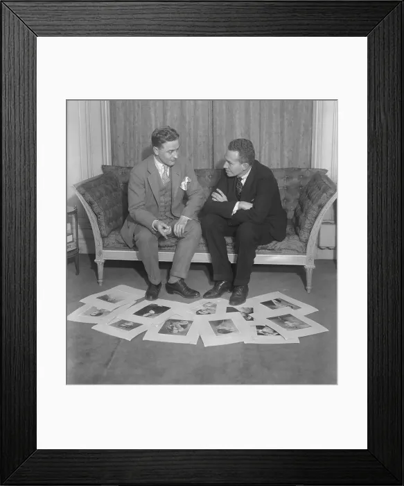 Framed Print : F. Scott Fitzgerald and Cornelius Vanderbilt Looking at Photographs Framed Print : F. Scott Fitzgerald and Cornelius Vanderbilt Looking at Photographs