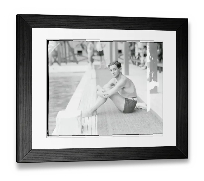 Framed Print : Irving Berlin Sitting on Deck Framed Print : Irving Berlin Sitting on Deck