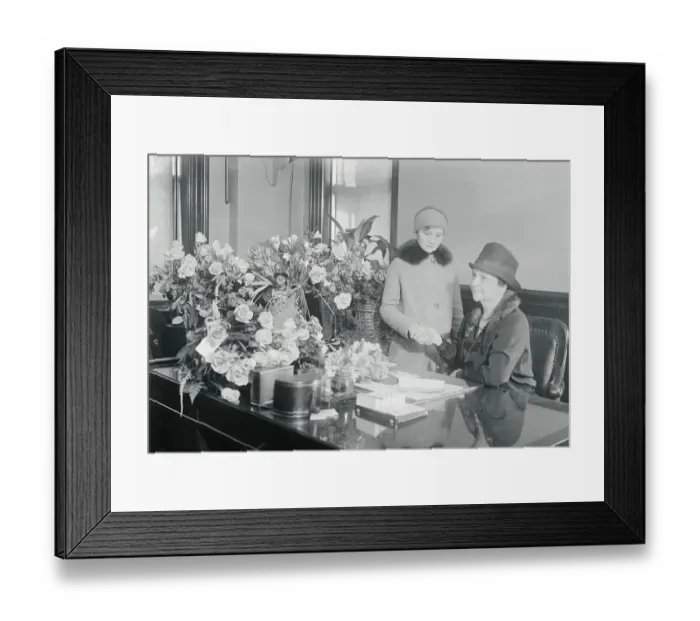Framed Print : Mrs. Frances Perkins Sits at Desk Framed Print : Mrs. Frances Perkins Sits at Desk