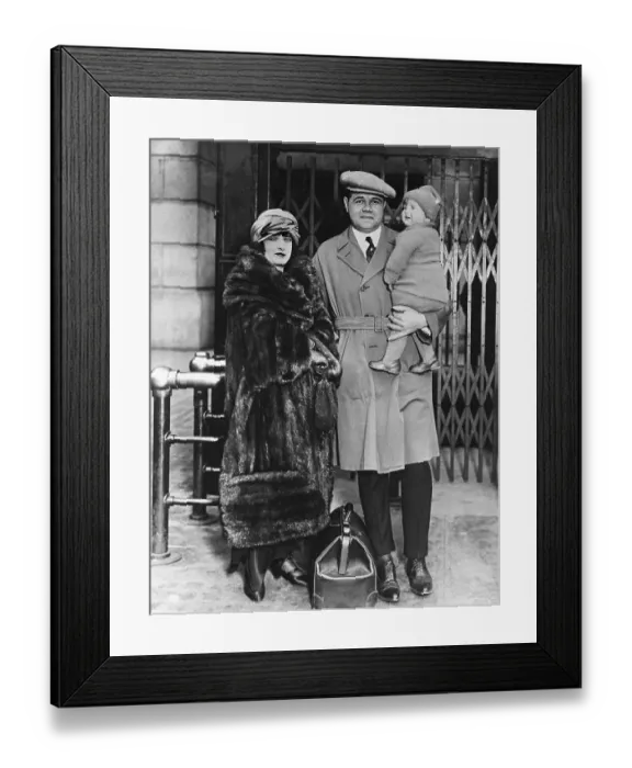 Framed Print : Babe Ruth and Family