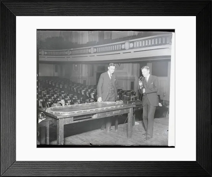 Framed Print : HH Sheldon Demonstrating His Traffic Directing Robot Framed Print : HH Sheldon Demonstrating His Traffic Directing Robot