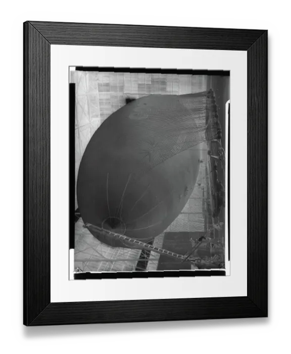 Framed Print : Workmen Inflating an Airship Framed Print : Workmen Inflating an Airship