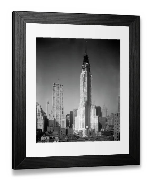 Framed Print : Chrysler Building Under Construction Framed Print : Chrysler Building Under Construction