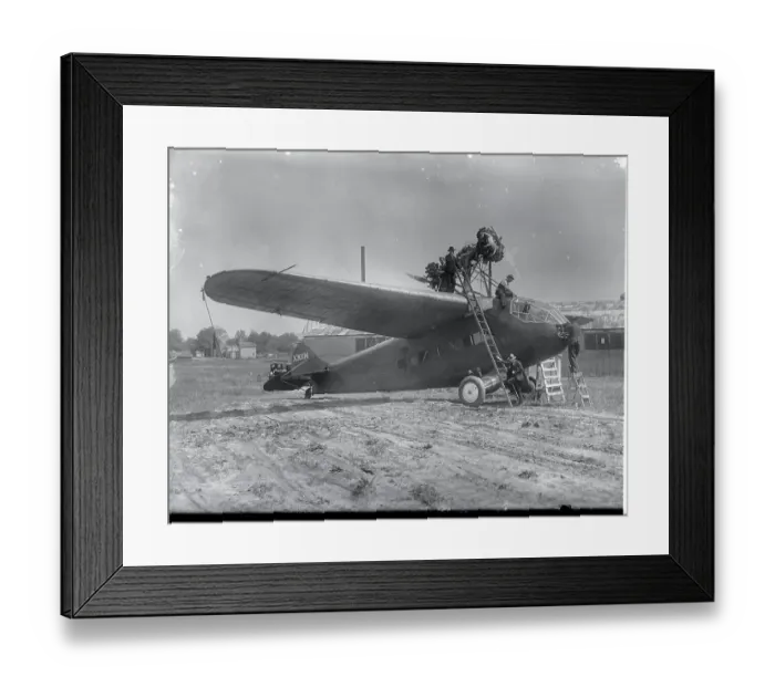 Framed Print : Tandem Motored Plane Framed Print : Tandem Motored Plane
