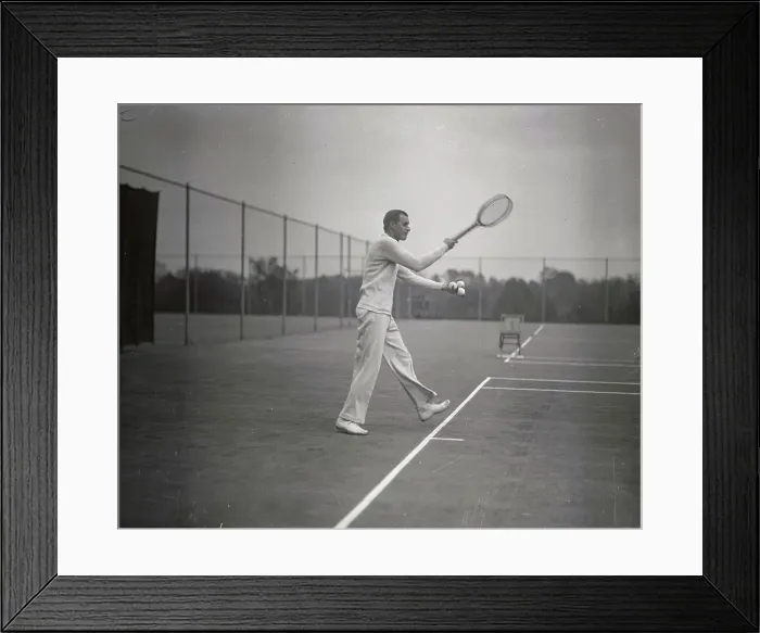 Framed Print : Big Bill Tilden Playing Tennis Framed Print : Big Bill Tilden Playing Tennis