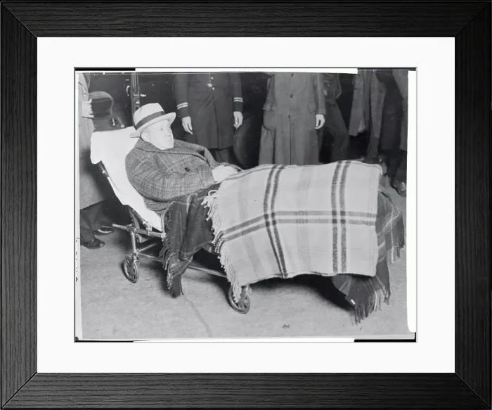 Framed Print : Knute Rockne Lying on Cot to Watch Football Game Framed Print : Knute Rockne Lying on Cot to Watch Football Game