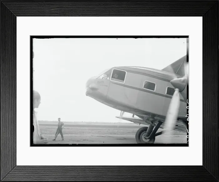 Framed Print : Portrait of Lindbergh in Plane Framed Print : Portrait of Lindbergh in Plane